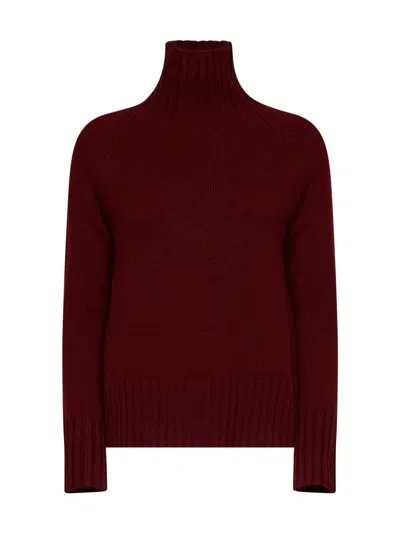Max Mara S Burgundy Smmmantova Turtleneck Sweater In Brown