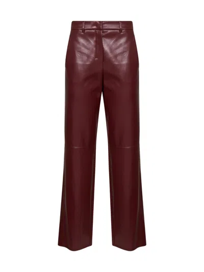 Max Mara S Burgundy Smmsospiro Straight-leg Trousers In Red