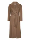 Max Mara S Camel Double Broadcloth Esturia Robe Coat