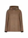 Max Mara S Camel Double Broadcloth Romina Hoodie