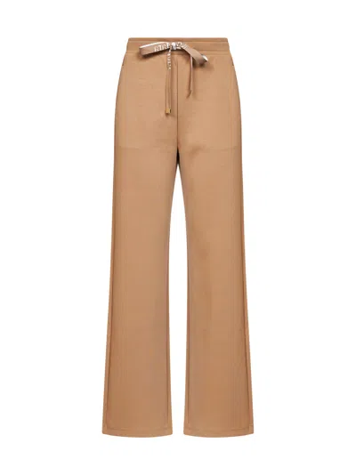 Max Mara S Camel Double Jersey Smmbali Wide Trousers In Brown