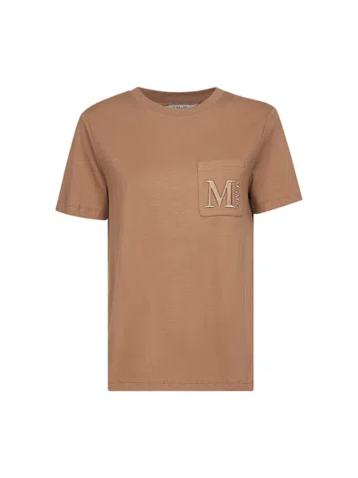 Max Mara S Camel Jersey Madera Basic T-shirt