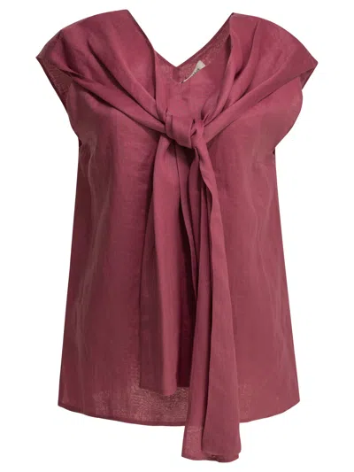 Max Mara S Casual Draped Top In Pink