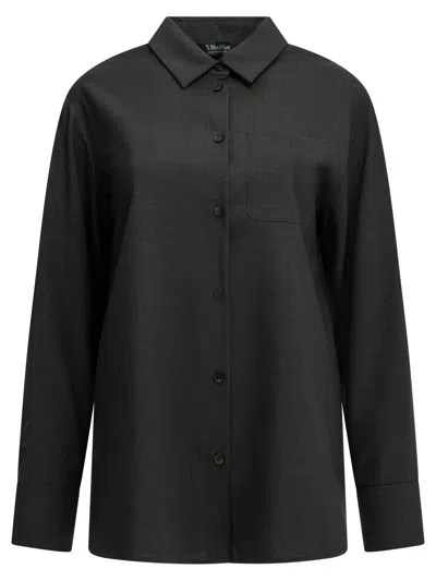 Max Mara S Casual Shirt Made Of Virgin Wool In Gray