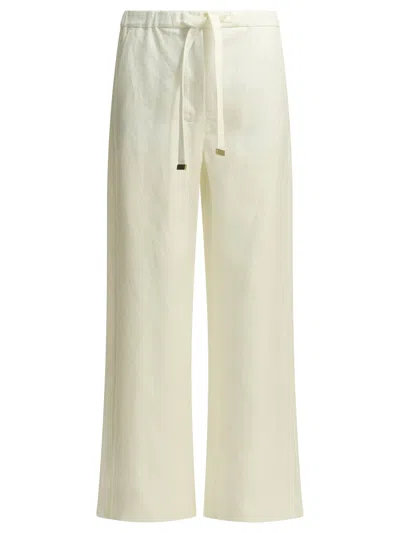 Max Mara S Casual White Linen Pants