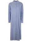 S Max Mara Rovigo Cotton Poplin Striped Long Shirt