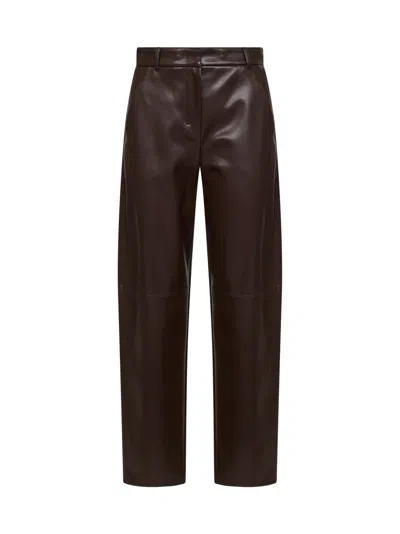 Max Mara S Chocolate Smmsospiro Barrel Trousers In White