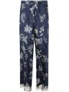 Max Mara S Cinzia Silk Twill Printed Trousers By Max Mara In Blue