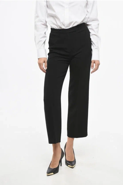Max Mara S Cropped Fit Viola Pants With Belt Loops Grösse 40 In Black