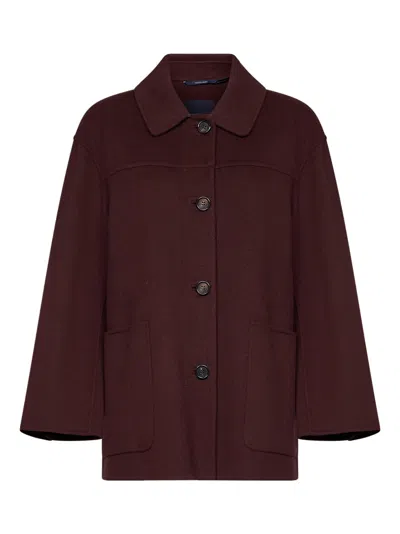 Max Mara S Dark Red Smmgiugno Short Coat