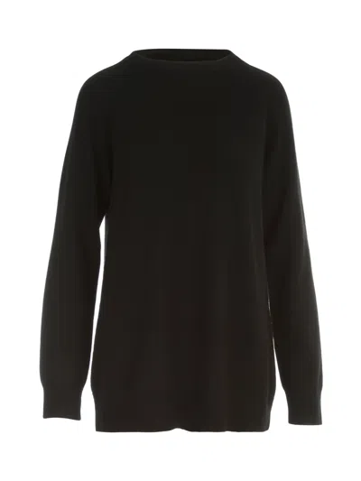 S Max Mara Derrik Black Round Neck Sweater In Black  