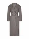 Max Mara S Grey Double Broadcloth Esturia Robe Coat