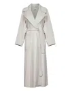 Max Mara S Ivory Double Doris Long Robe Coat