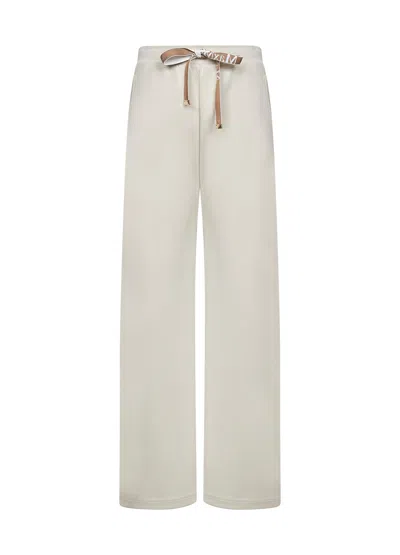 Max Mara S Ivory Jersey Potenza Jogging Trousers