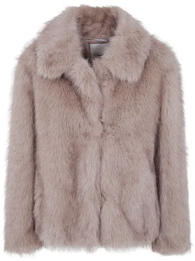 Max Mara S Jacket Cropped Fur "smm Alce" In Yellow