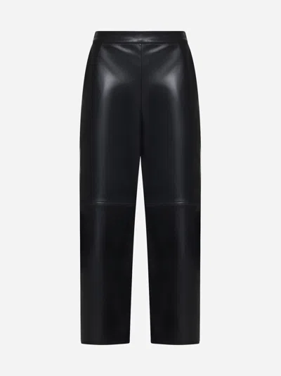 Max Mara S Luciana Faux Leather Trousers In Black