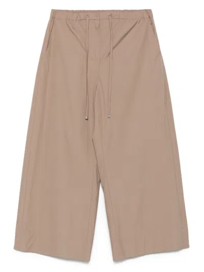 Max Mara S  Aureo Taupe Pants With Elastic Waist In Neutral