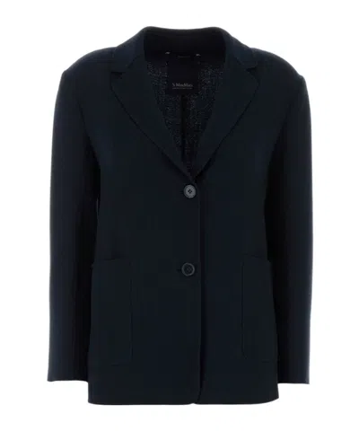 Max Mara S  Azzurra Single-breasted Blazer In Black
