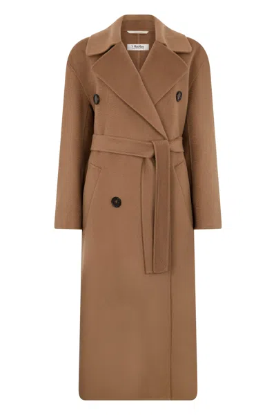 Max Mara S  Dalila Wool And Cashmere Coat In Brown