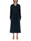 Max Mara S  Doublebreasted Coat Sem In Blue
