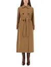 Max Mara S  Doublebreasted Coat Sem In Brown
