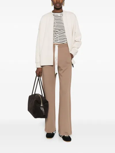 Max Mara S  Ecru Radius Zip Sport Jacket In Neutral