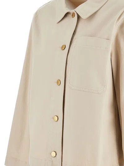 Max Mara S  Fascino Natural Overshirt In Neutral