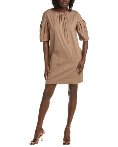 Max Mara S  Isotta Mini Dress In Brown