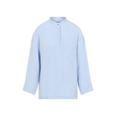 Max Mara S  Smmcantico - Pure Linen Shirt In Blue