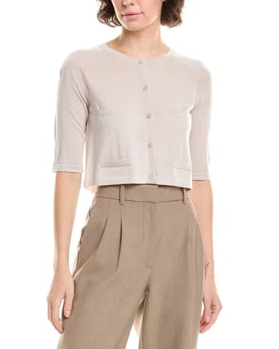 Max Mara S  Martino Wool Cardigan In White