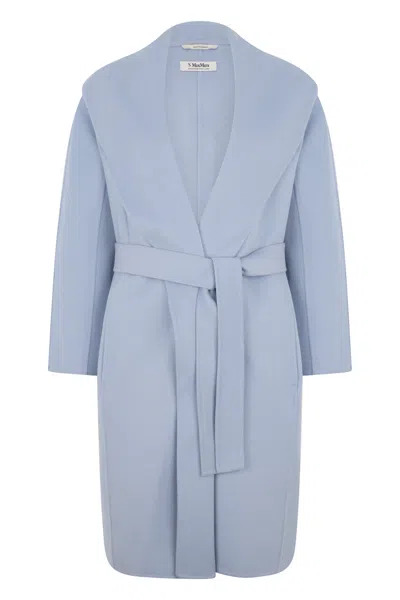Max Mara S  Messi Virgin Wool Coat In Blue