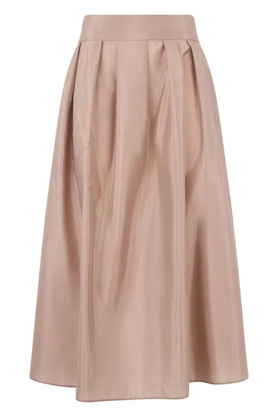 Max Mara S  Midi Skirt In Taffeta In Pink