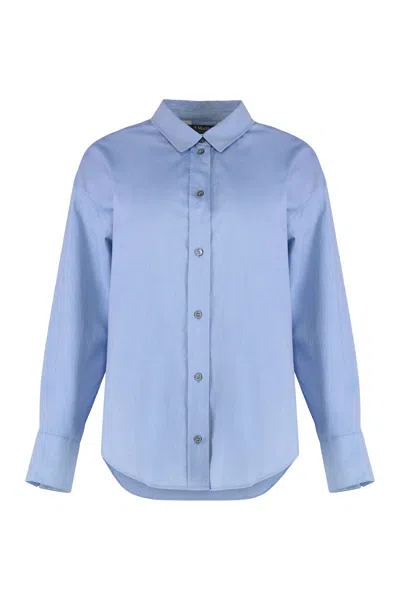 Max Mara S  Oxford Cotton Shirt In Blue