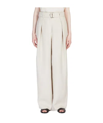 Max Mara S  Pantalone A Vita Alta Jane In White