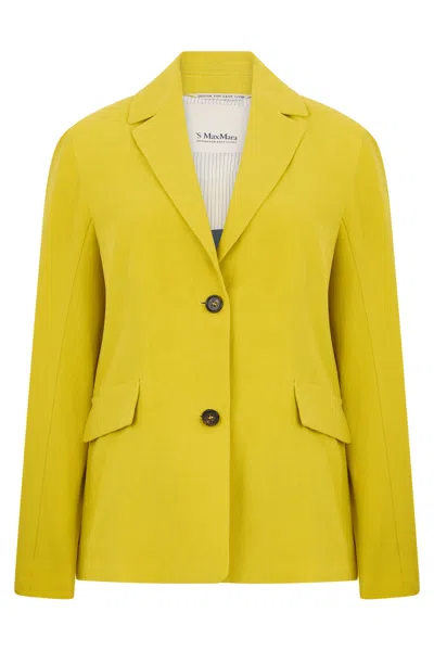 Max Mara S  Single-breasted Linen Blazer In Multi