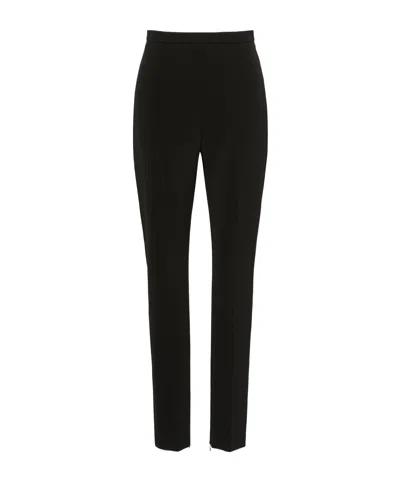Max Mara S  Slim Stretch Pants In Black