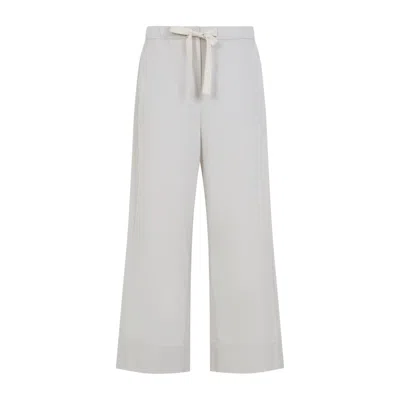 Max Mara S  Smmargento - Cotton Drawstring Trousers In Gray