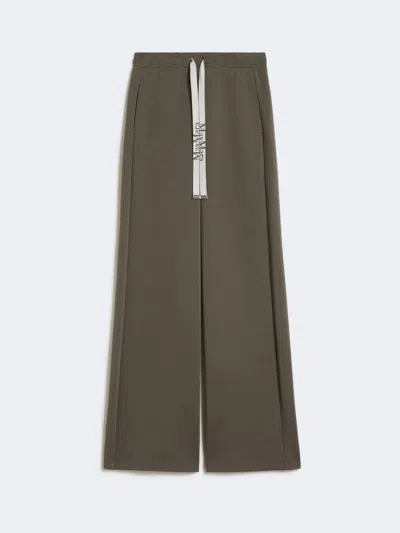 Max Mara S  Smmbali Jersey Trouser Khaki In Green
