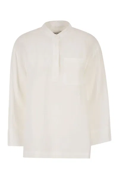 Max Mara S  Smmcantico - Pure Linen Shirt In White