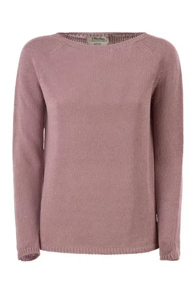 Max Mara S  Smmgiolino - Basic Linen Knit Jumper In Animal Print