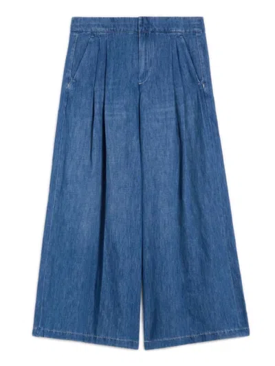 Max Mara S  Smmnastro Denim Trousers In Blue
