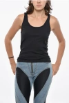 Max Mara S  Stretch Fabric Fortuna Tank Top In Black