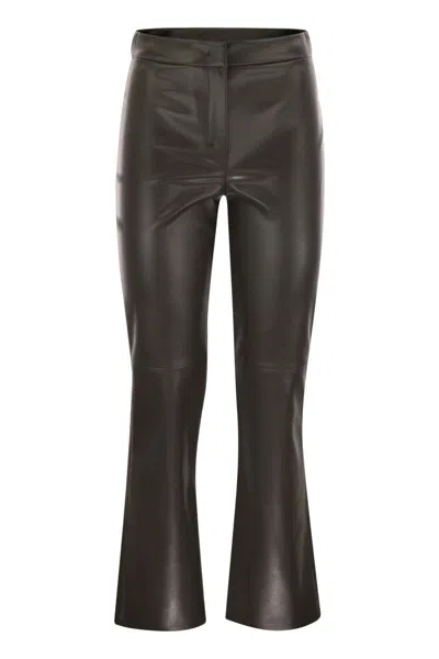 Max Mara S  Sublime - Coated Fabric Trousers In Brown