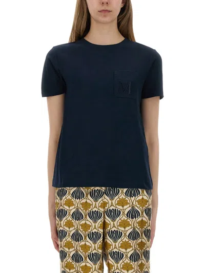Max Mara S  Tshirt Madera In Blue