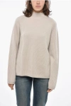Max Mara S  Turtleneck Elica Cashmere Blend Sweater In Gray