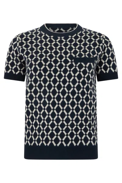 Max Mara S  Wool Jacquard Sweater In Black