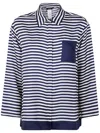 Max Mara S Maya Printed Silktwill Stripes Shirt By  In Blue