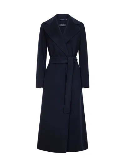 Max Mara S Midnight Blue Poldo Long Wrap Coat