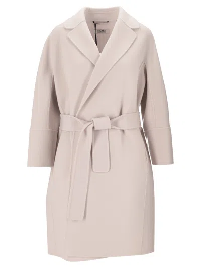 Max Mara S Cappotto Tessuto 100% Lana Vergine Ovis Aries Aries Escluso Filo Di Legatura In Pink