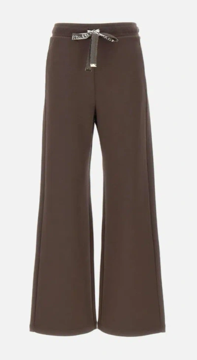 Max Mara S Pantalone In Jersey Tessuto A Maglia 78% Cotone, 22% Poliestere In Brown